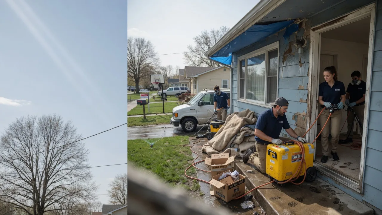 Basement Flood Cleanup in Lenzburg, IL near me